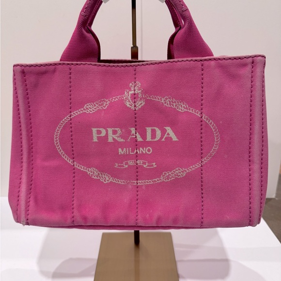 Prada Small Canapa distressed denim tote - Picture 2 of 13